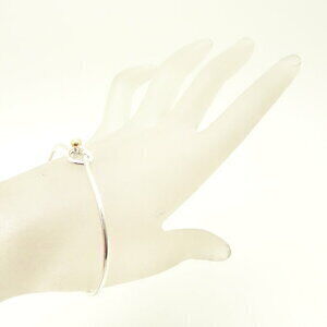 Tiffany Hook Eye Bangle Silver Yellow Gold